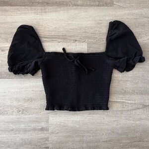 Aritzia Wilfred smoked crop top